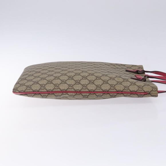 GUCCI GG Supreme Hand Bag Pvc Beige Silver - Picture 4 of 16